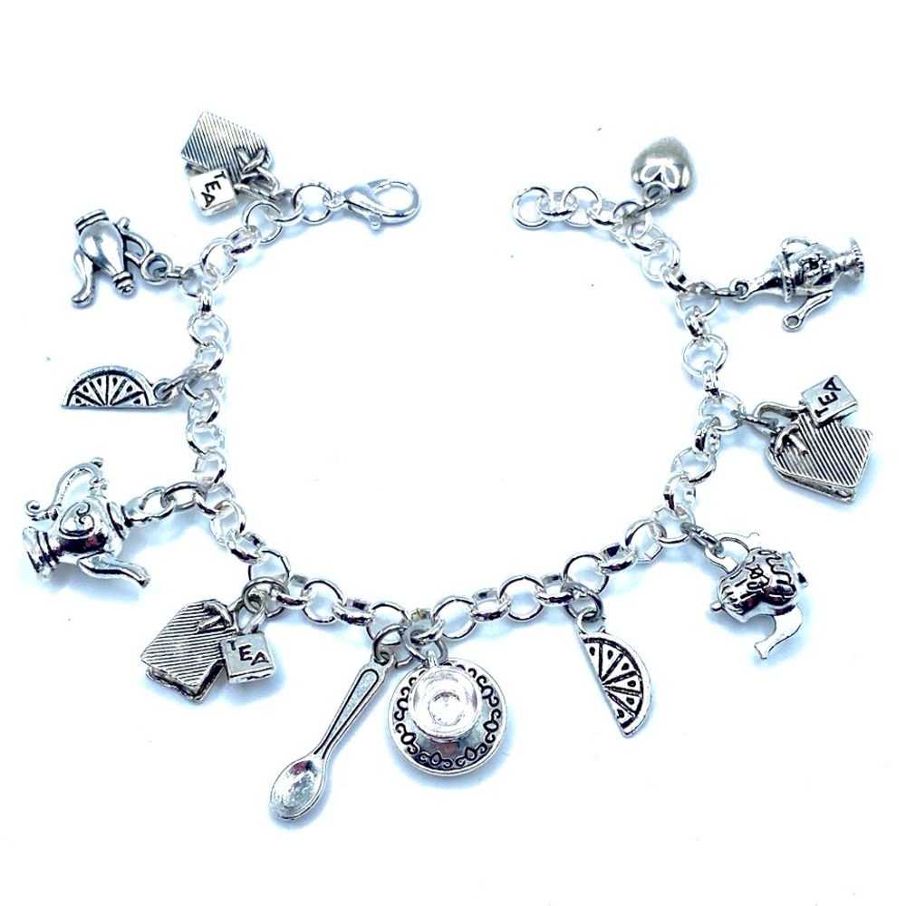 Tea Charm Bracelet Teapot Teabags